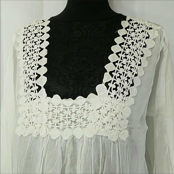 S.R FASHION Crocheted Tunic Top NWT Size XL - Picture 2 of 8